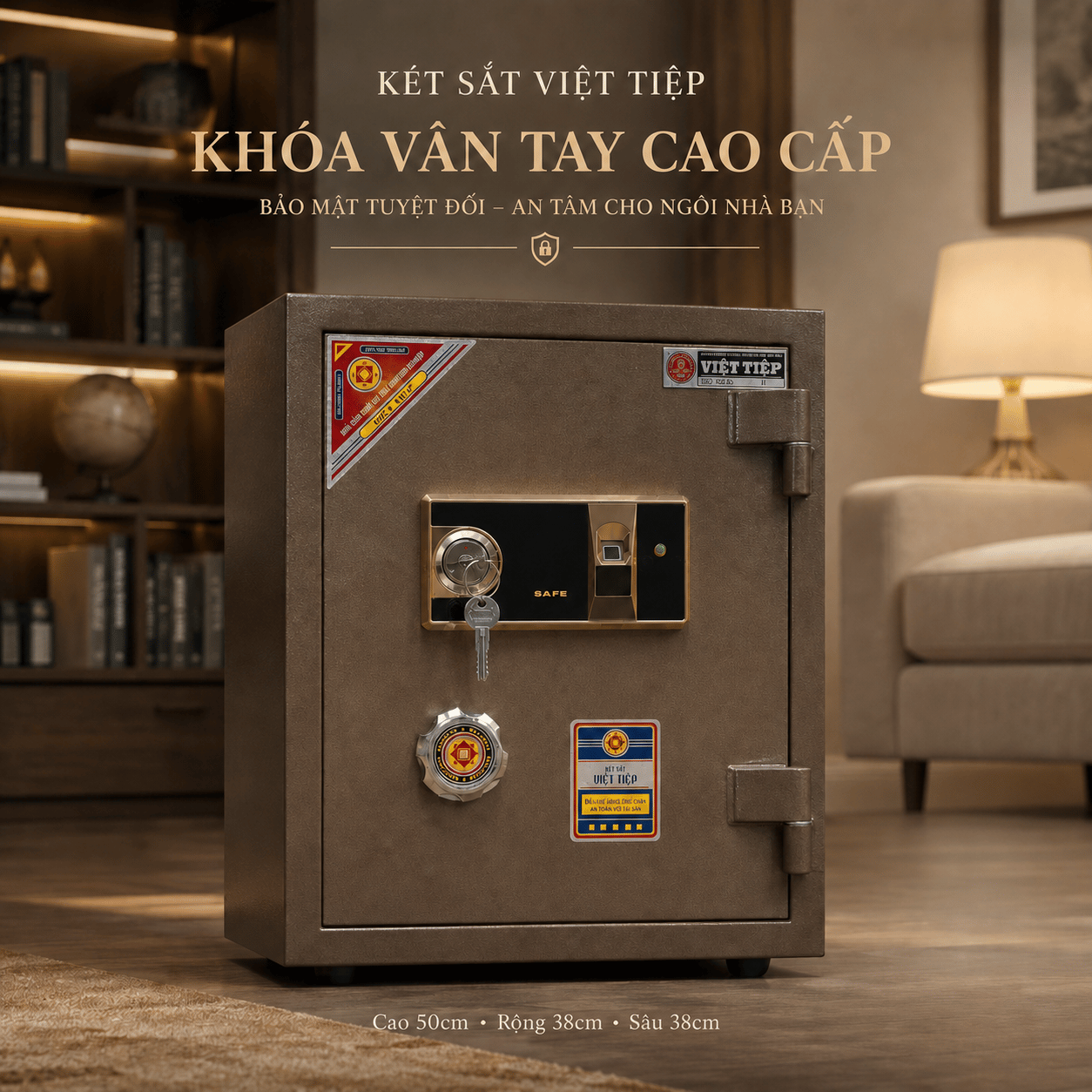 Két sắt K50 vân tay