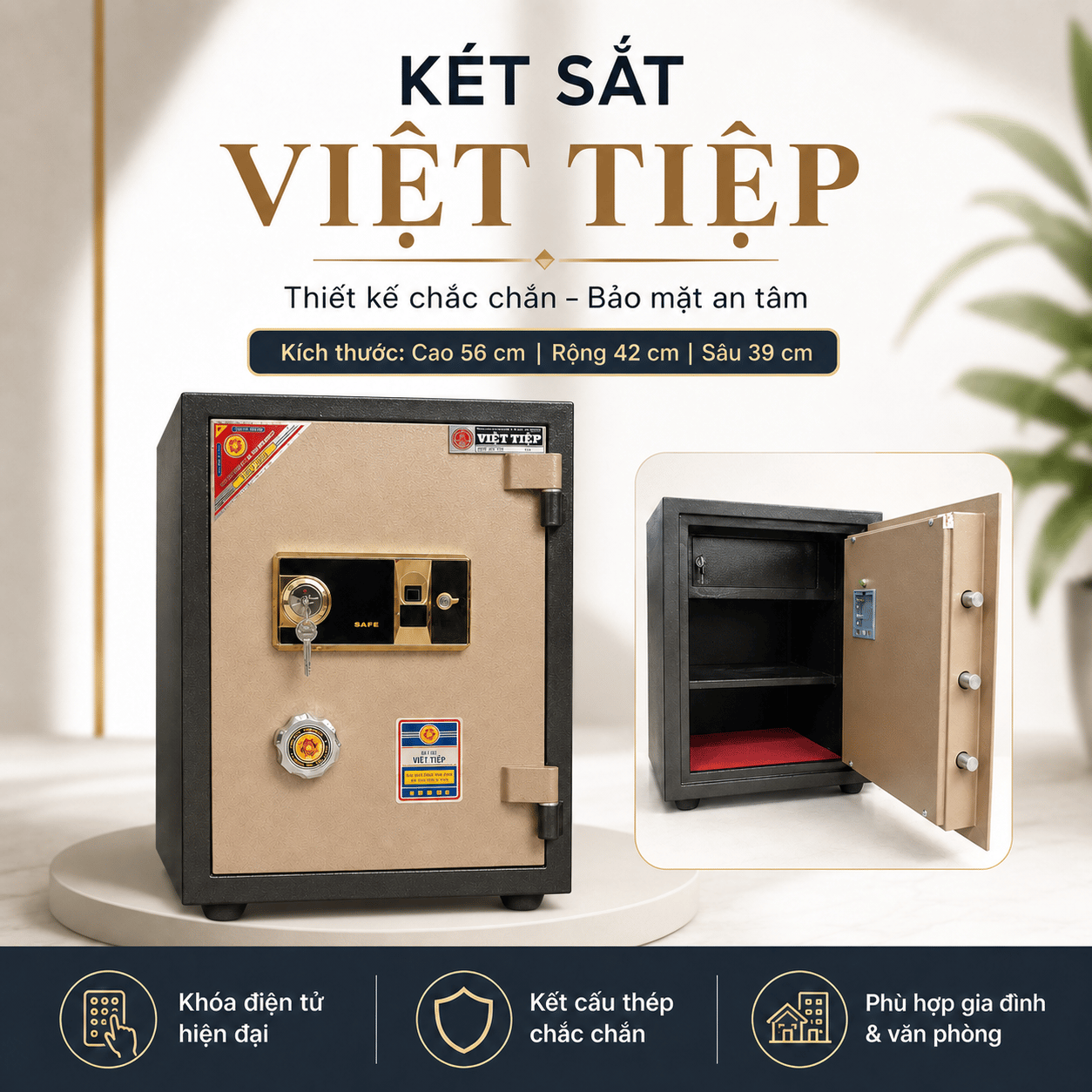 Két sắt K60 vân tay